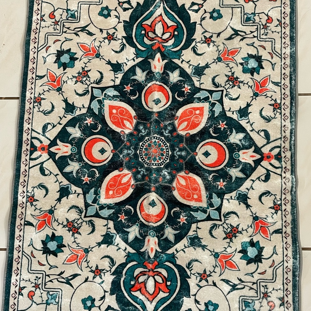 SARAG 2x8 Runner Rug for Hallways Non Skid Washable Kitchen Runner Green Vintage - Picture 11 of 14